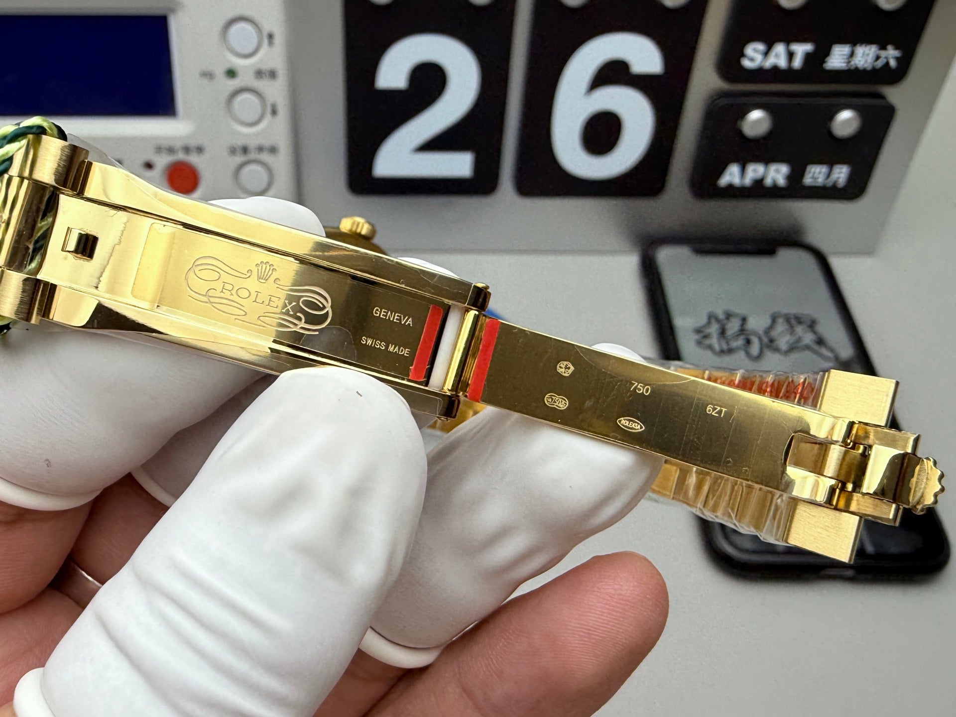 Rolex Day-Date 18038 Champagne Spanish Day Wheel