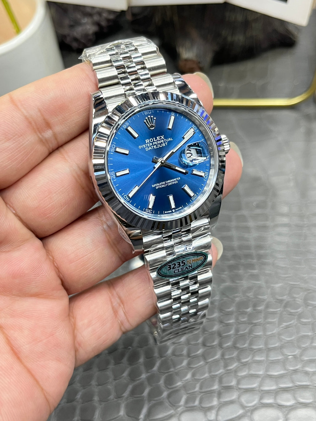 Rolex Datejust 36 Fluted Bezel Blue